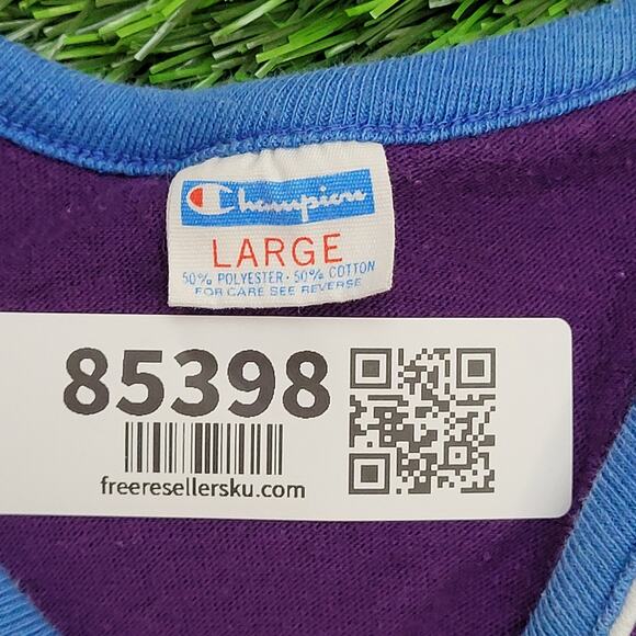 Vintage 80s Champion Blank Tank-Top Women Large 22x24 Purple - Picture 4 of 9